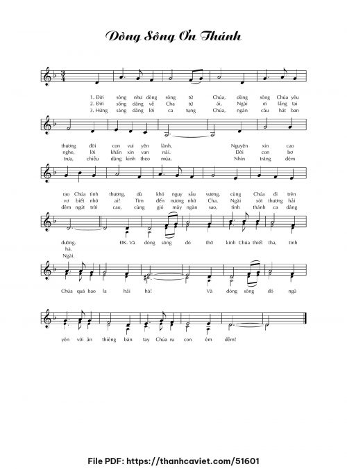Dòng sông ơn thánh - Lm. Nguyễn Văn Tuyên - trang 1
