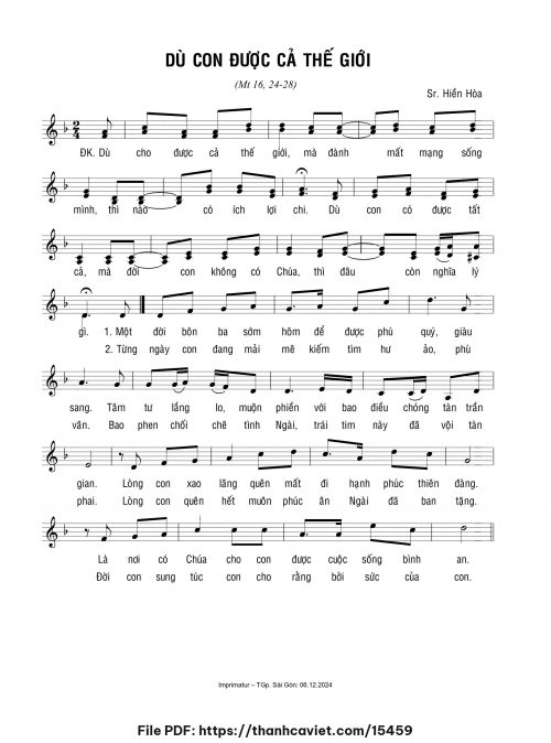 Dù con được cả thế giới - Sr. Hiền Hòa - trang 1