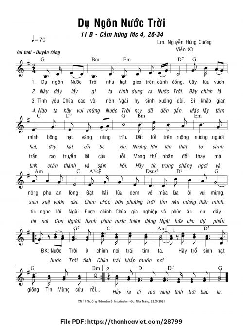 Dụ ngôn Nước Trời - Lm. Nguyễn Hùng Cường - Viễn Xứ - trang 1