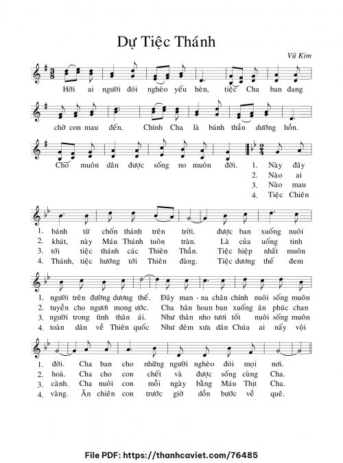Dự Tiệc Thánh - Vũ Kim - trang 1