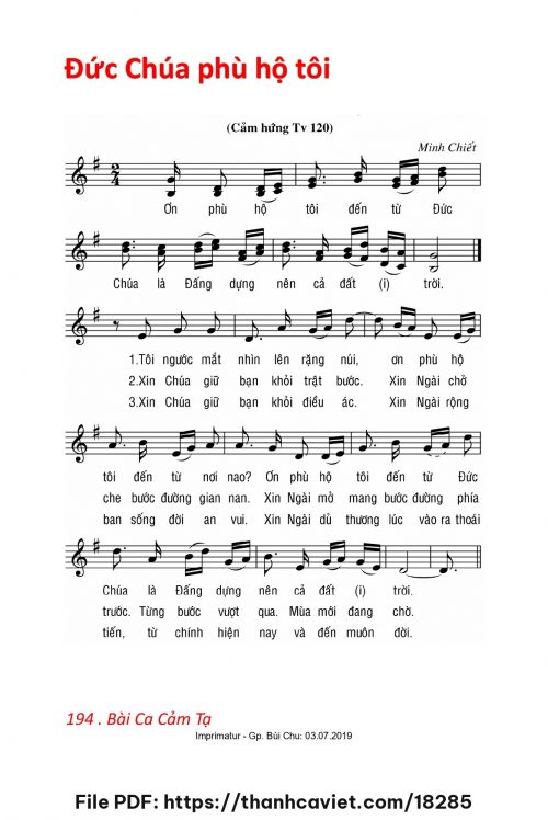 Đức Chúa phù hộ tôi - Lm. Minh Chiết - trang 1