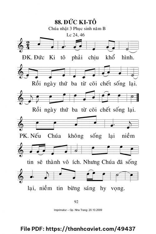 Đức Kitô [CN3 PSB] – - Lm. Mi Trầm - trang 1