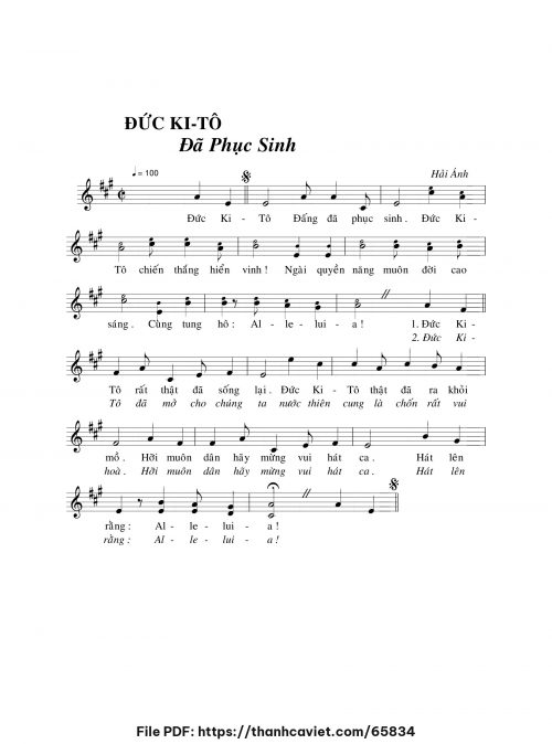 Đức Kitô đã phục sinh - Hải Ánh - trang 1