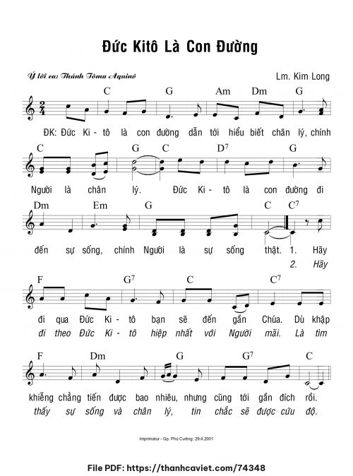 Đức Kitô là con đường - Lm. Kim Long - trang 1