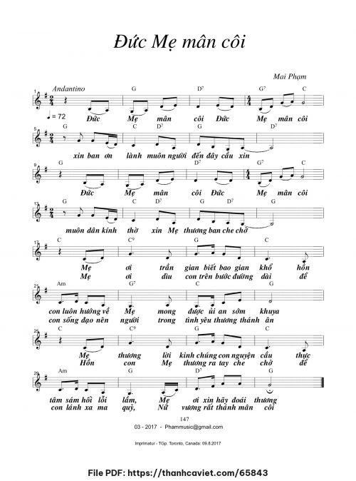 Đức Mẹ Mân Côi - Mai Phạm - trang 1