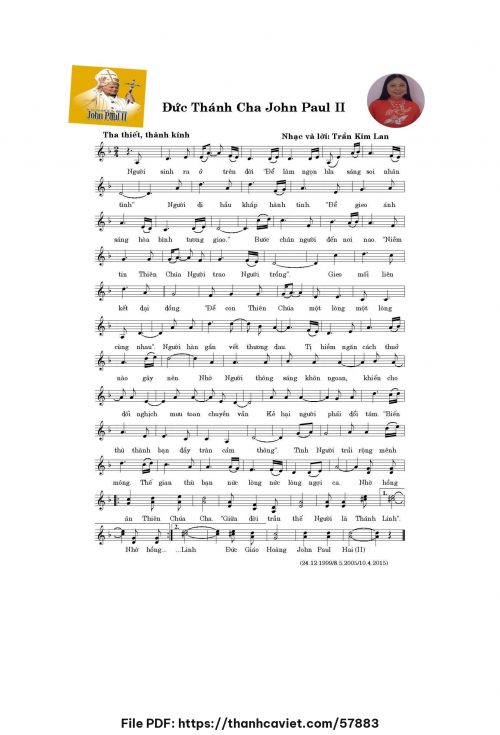 Đức Thánh Cha John Paul II - Trần Kim Lan - trang 1