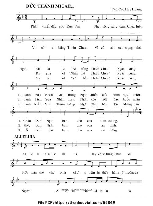 Đức Thánh Micae - Cao Huy Hoàng - trang 1