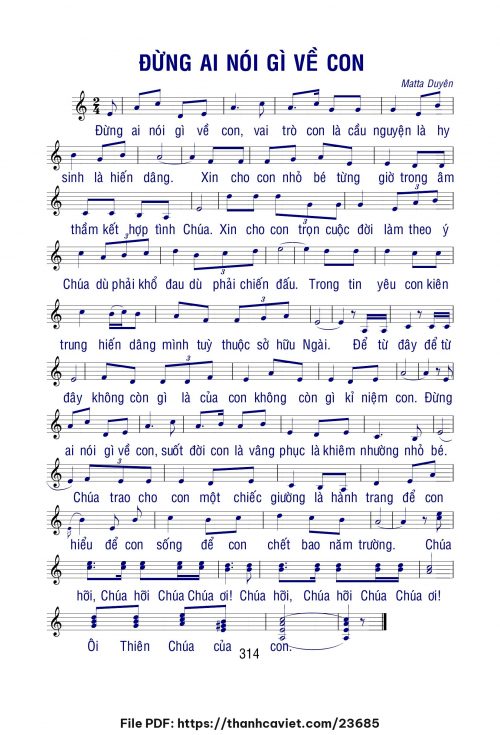 Đừng ai nói gì về con - Matta Duyên - trang 1