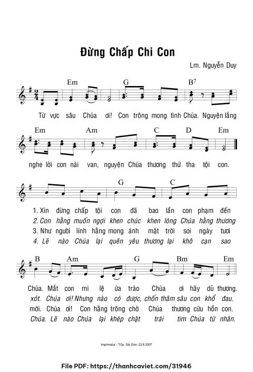 Đừng chấp chi con - Lm. Nguyễn Duy - trang 1