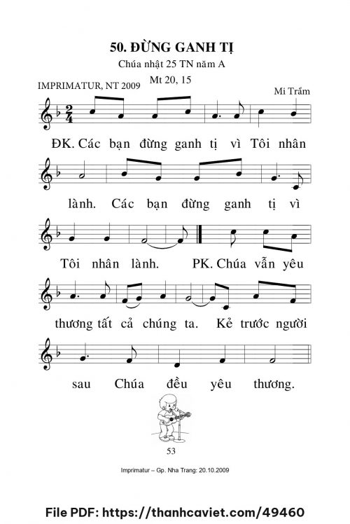 Đừng ganh tị [CN25 TNA] – - Lm. Mi Trầm - trang 1