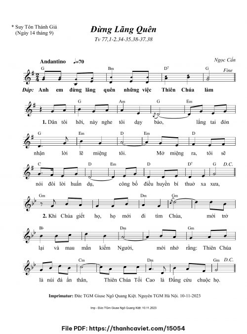 Đừng lãng quên - Ngọc Cẩn - trang 1