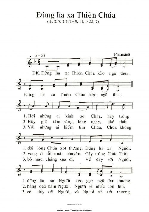 Đừng lìa xa Thiên Chúa - Phanxicô - trang 1