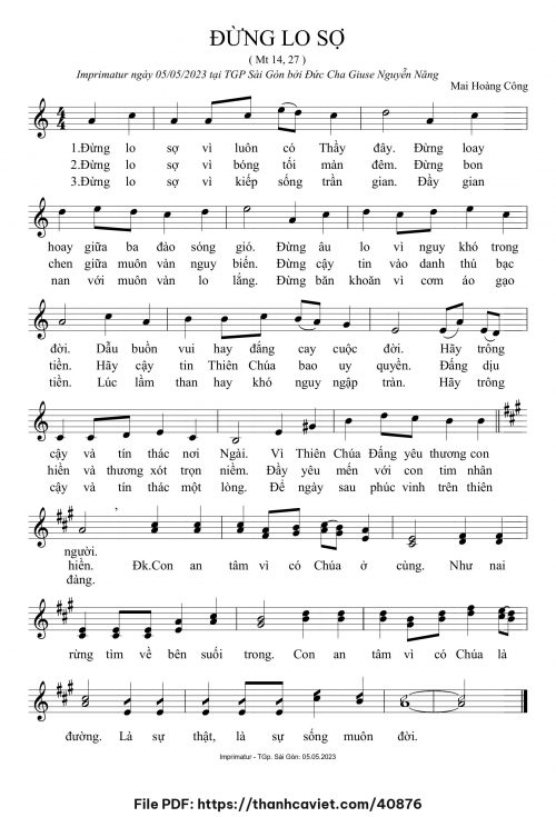 Đừng lo sợ - Mai Hoàng Công - trang 1