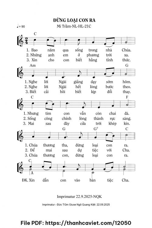Đừng loại con ra - Lm. Mi Trầm - trang 1