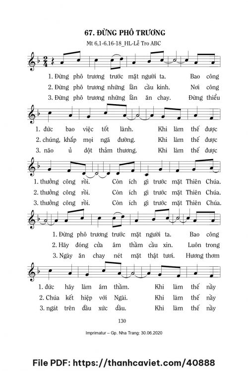 Đừng phô trương [Lễ Tro ABC] – - Lm. Mi Trầm - trang 1