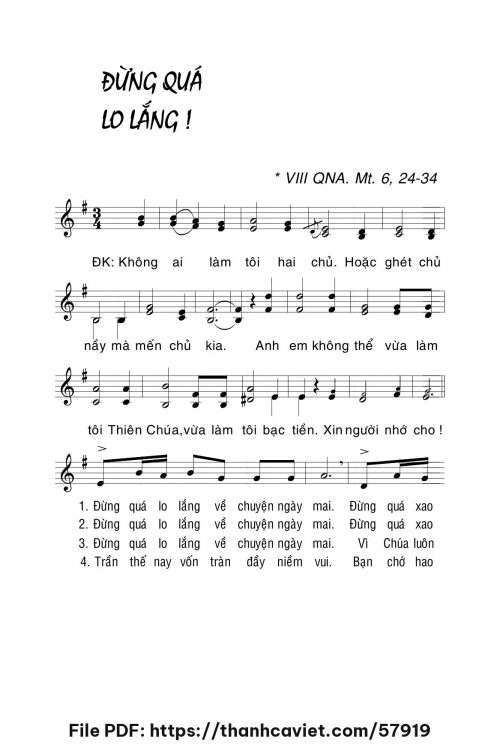 Đừng quá lo lắng - Lm. La Thập Tự - trang 1