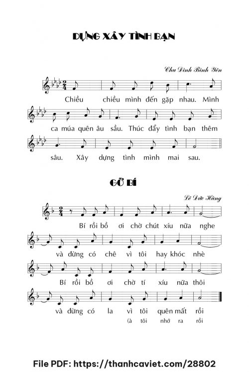 Dựng xây tình bạn - Chu Đình Bình Yên - trang 1
