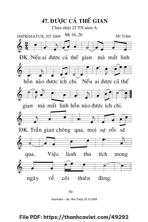 Được cả thế gian [CN22 TNA] – - Lm. Mi Trầm - trang 1