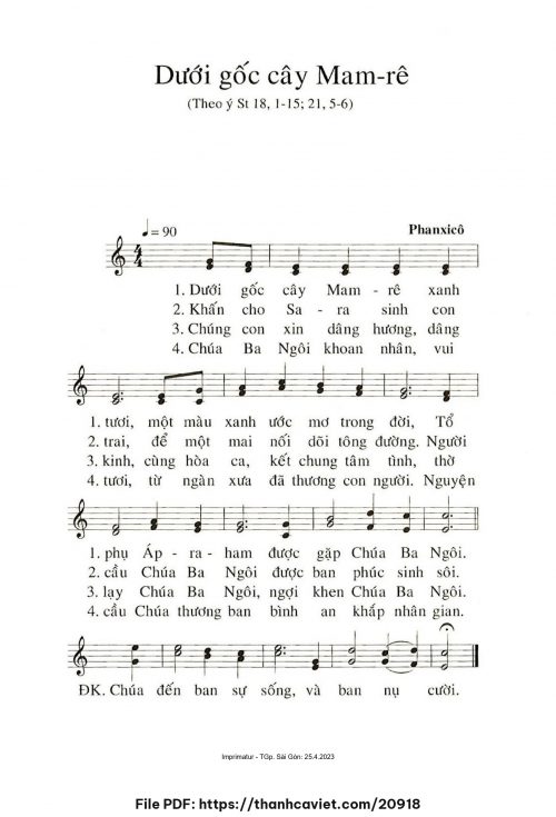 Dưới gốc cây Mamrê - Phanxicô - trang 1