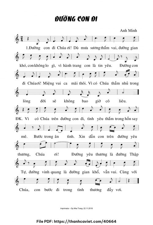 Đường con đi - Anh Minh - trang 1