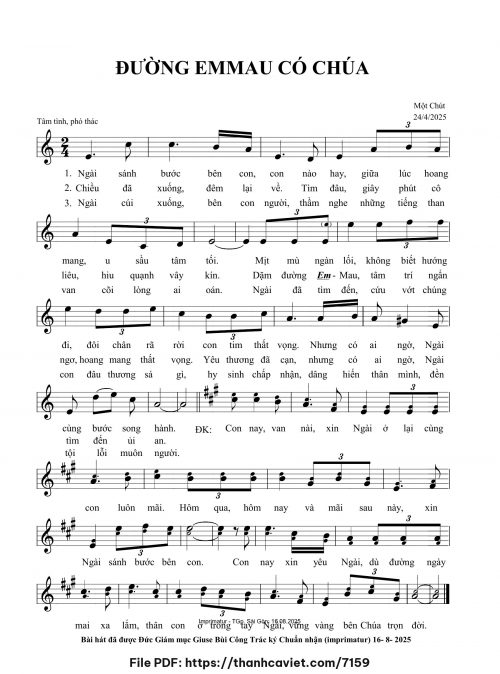 Đường Emmau có Chúa - Một Chút - trang 1