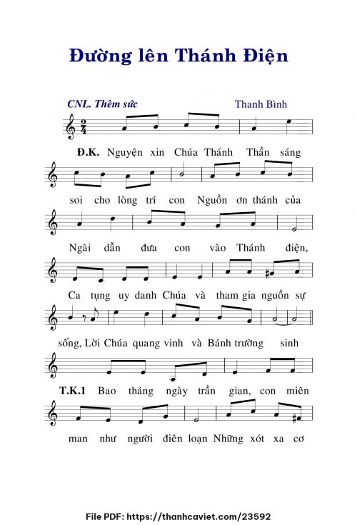 Đường lên Thánh điện - Lm. Thanh Bình - trang 1