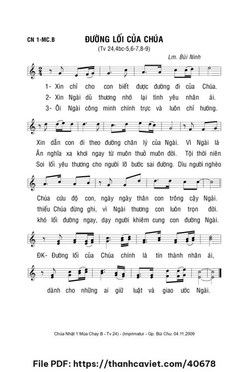 Đường lỗi của Chúa - Lm. Bùi Ninh - trang 1