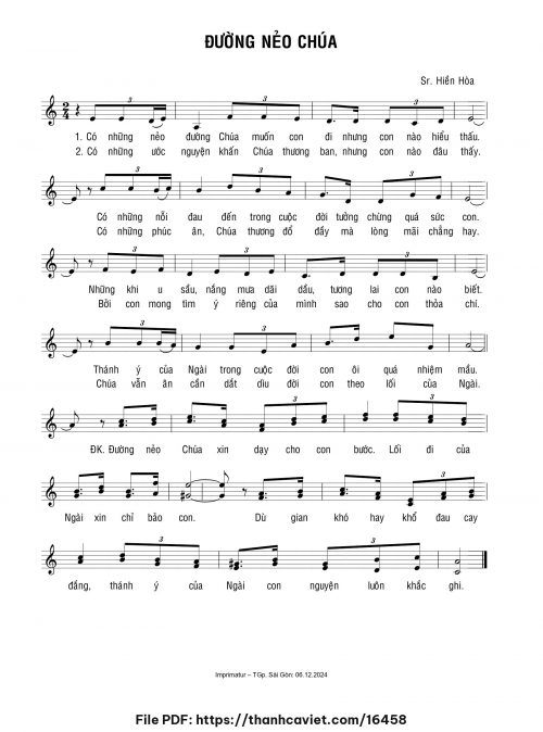 Đường nẻo Chúa - Sr. Hiền Hòa - trang 1