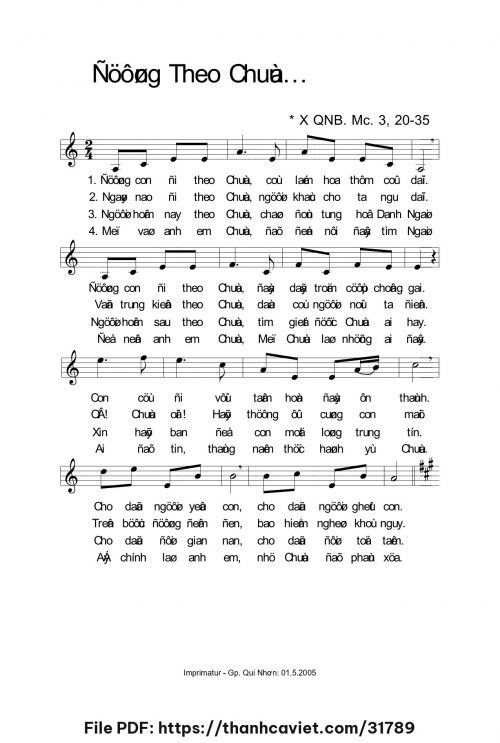 Đường theo Chúa - Lm. La Thập Tự - trang 1