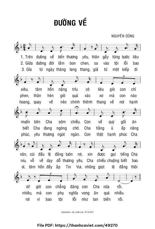 Đường về - Nguyên Dũng - trang 1