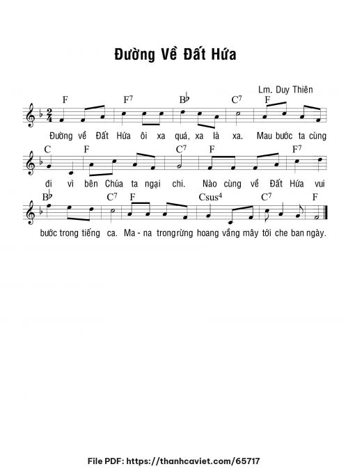 Đường về đất hứa - Lm. Duy Thiên - trang 1
