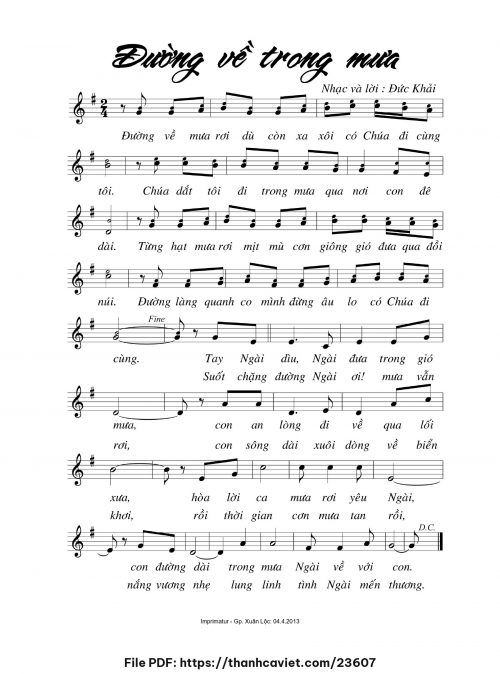 Đường về trong mưa - Đức Khải - trang 1