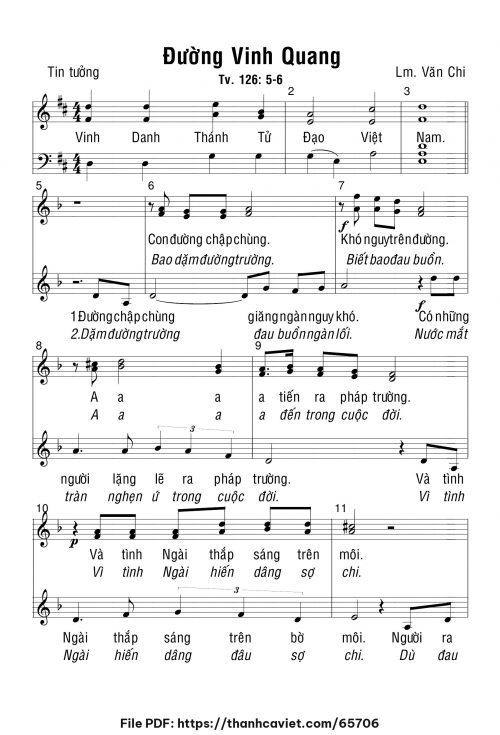 Đường vinh quang - Lm. Văn Chi - trang 1