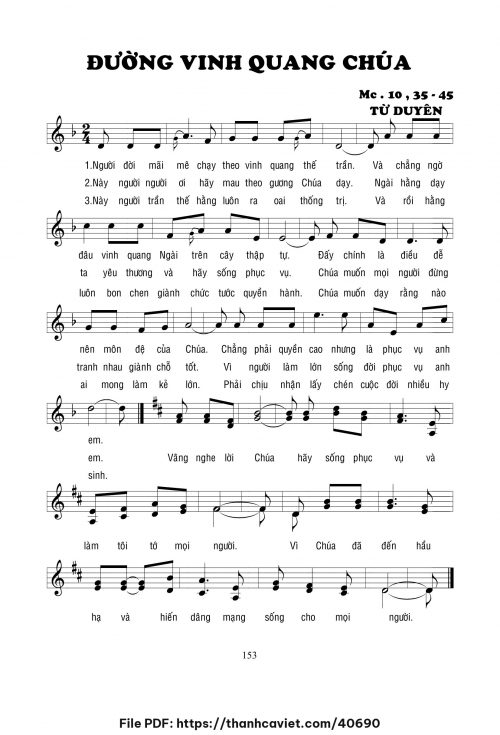 Đường vinh quang Chúa - Lm. Từ Duyên - trang 1