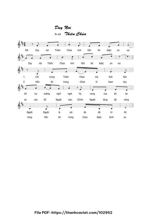 Duy nơi Thiên Chúa - Chưa biết - trang 1