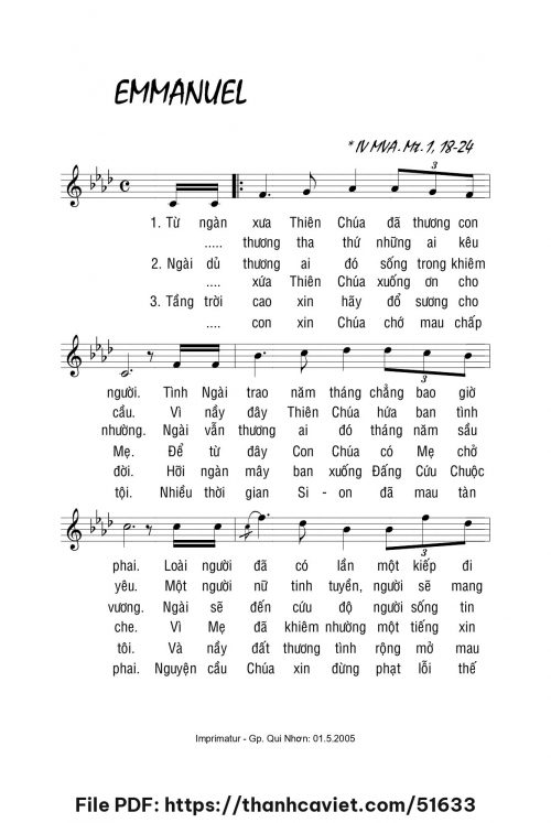 Emmanuel - Lm. La Thập Tự - trang 1