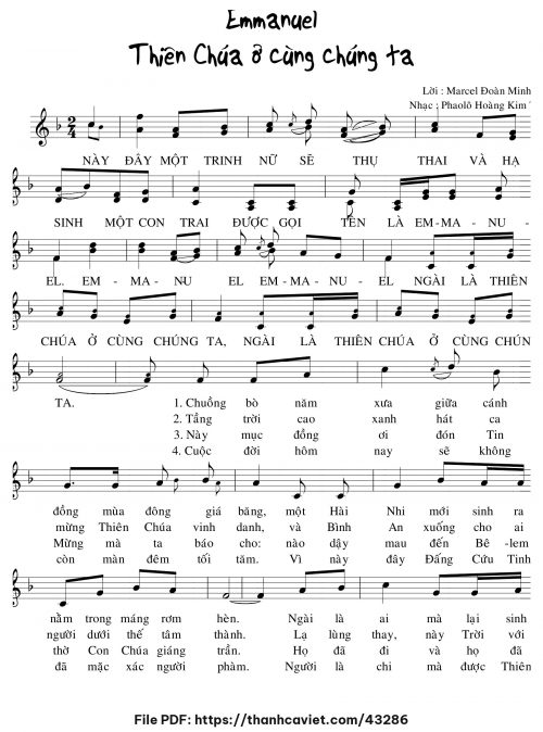 Emmanuel Thiên Chúa ở cùng chúng ta - Lm. Hoàng Kim Tốt - trang 1