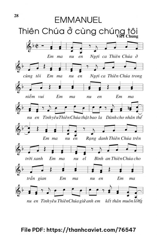 Emmanuel Thiên Chúa ở cùng chúng tôi - Viết Chung - trang 1