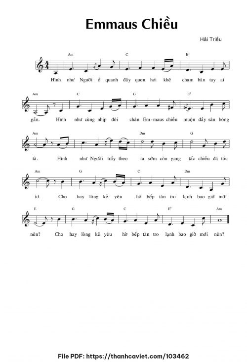Emmaus chiều - Hải Triều - trang 1