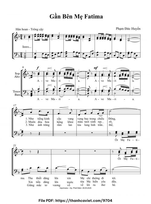 Gần bên Mẹ Fatima - Phạm Đức Huyến - trang 1