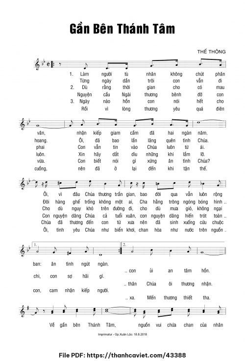 Gần bên Thánh Tâm - Thế Thông - trang 1
