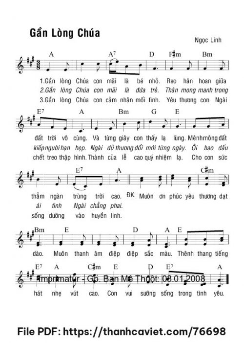 Gần lòng Chúa - Ngọc Linh - trang 1