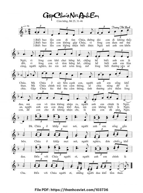 Gặp Chúa nơi anh em - Trương Thế Bạch - trang 1