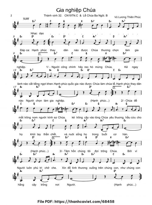 Gia nghiệp Chúa - Vũ Lương Thiên Phúc - trang 1