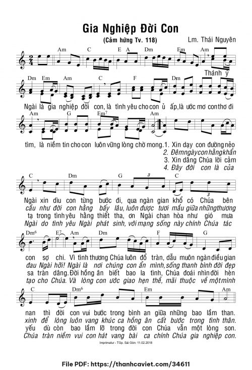 Gia nghiệp đời con - Lm. Thái Nguyên - trang 1