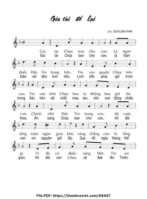 Gia tài để lại - Lm. DUYLINH.PHN - trang 1
