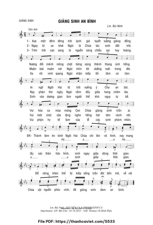 Giáng Sinh an bình - Lm. Bùi Ninh - trang 1