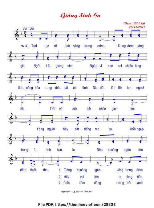 Giáng Sinh ca - Dom. Bùi Lữ - trang 1