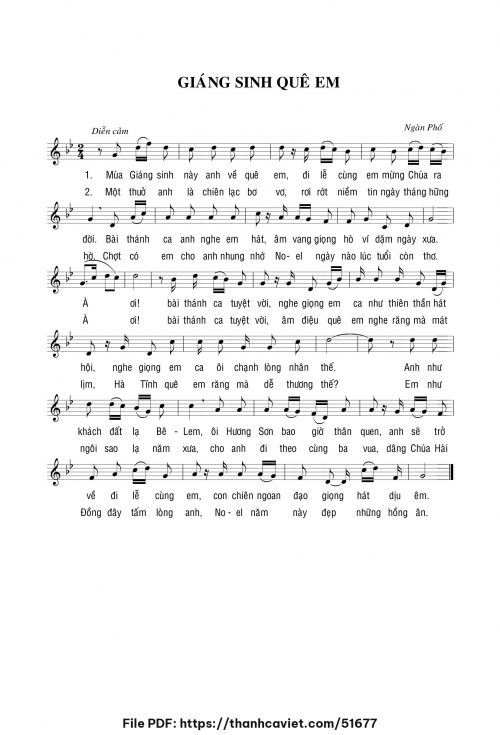 Giáng Sinh quê em - Lm. Ân Đức - trang 1
