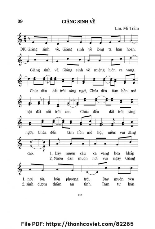 Giáng Sinh về - Lm. Mi Trầm - trang 1